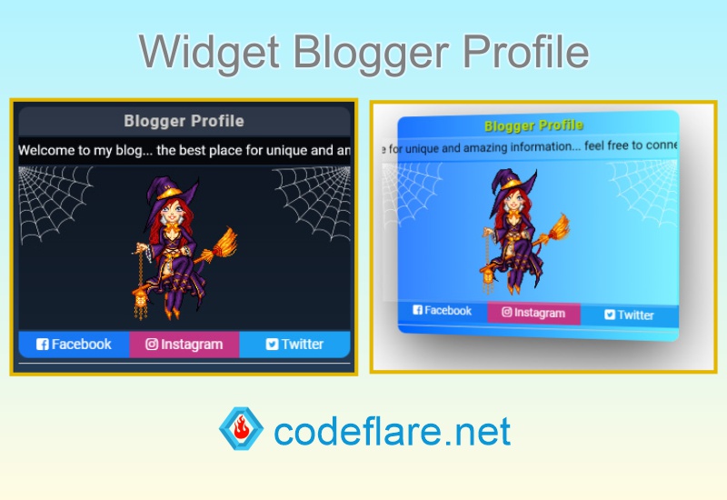 Cara Membuat Widget Profil Blogger Plus Fitur Animasi Lucu