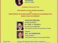 Chennai December 28 program on INVESTMENT IN SHARE MARKET Entry Free