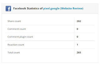 Facebook Statistics of pixel.google