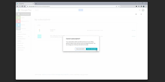 Cómo cancelar una suscripción en Google Play en Android