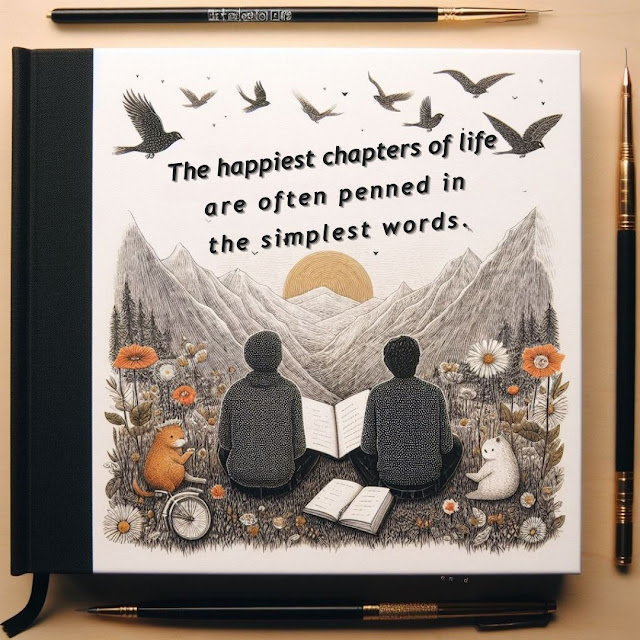 The happiest chapters of life are often penned in the simplest words.