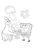 Patrick Star and SpongeBob SquarePants coloring page