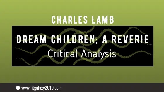 dream child by charles lamb explanation