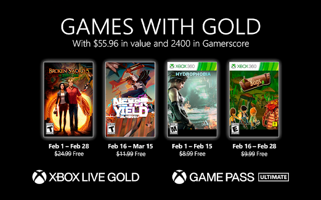 الكشف عن ألعاب Xbox Live Gold المجانية لشهر فبراير 2022 ، إليكم القائمة..
