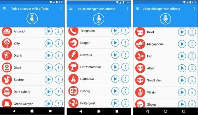 Aplikasi Voice Changer with Effects di hp Android