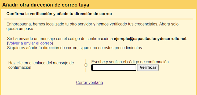 Finalmente, coloca el código de verififación y podrás utilizar tu cuenta.