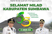 Manajemen Dan Segenap Insan Amanah Bank NTB Syariah Mengucapkan Selamat Milad Kabupaten Sumbawa 