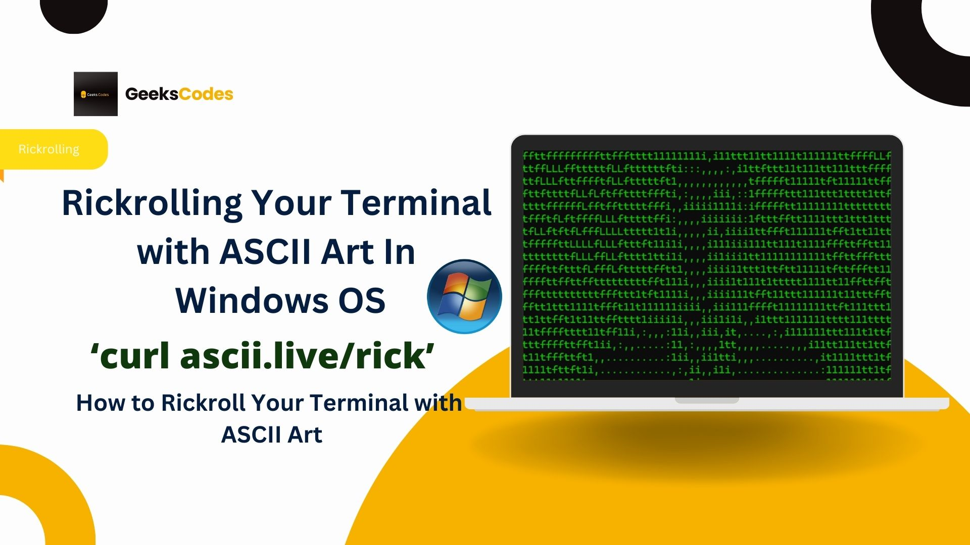 Rickrolling Your Terminal with ASCII Art In Windows OS