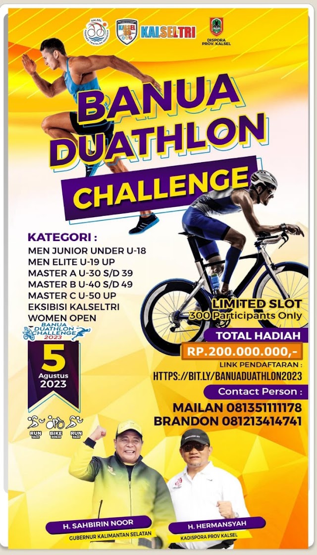 Dispora Gelar Banua Duathlon Challenge 2023, Event Kali Pertama Di Kalsel 