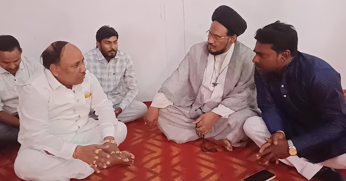 शिया धर्मगुरु से मिले अशोक सिंह, दिए ईद की बधाई
