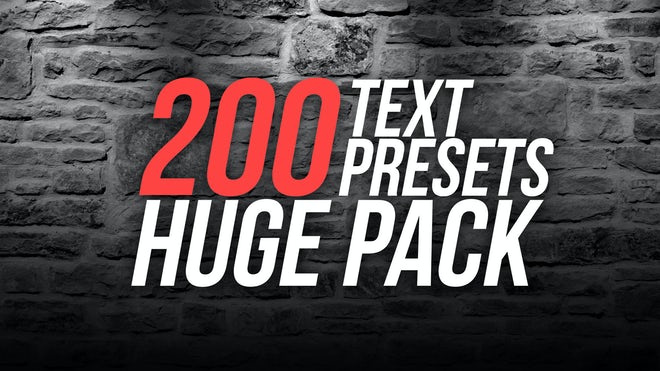 200 Text Presets – MotionArray 167913
