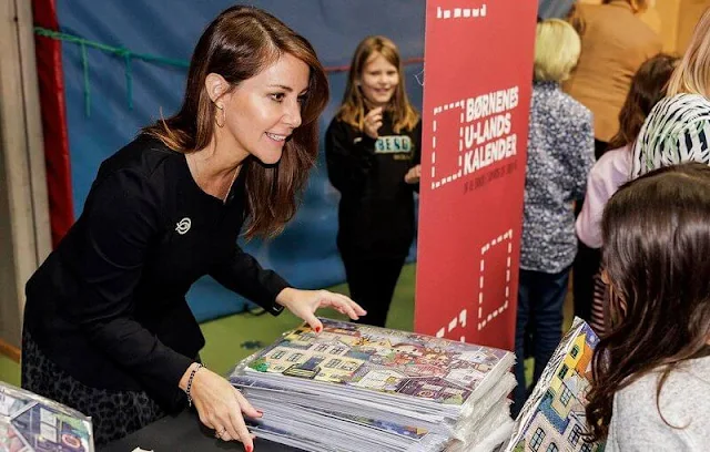 Princess Marie wore a new belted jacket by Armani Collezioni, and a new spotted tulle skirt by Pennyblack