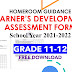 Homeroom Guidance Learner's Development Assessment Form for SHS