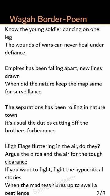 Wagah border-a poem