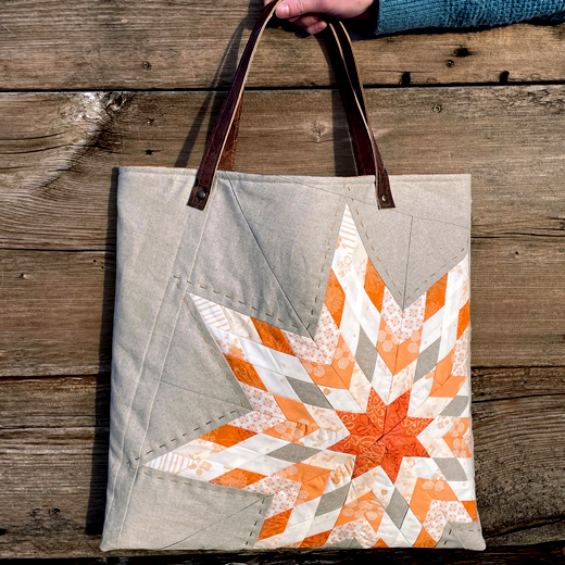 Frost Tote Bag designed by Mister Domestic for Live art gallery fabrics Studio, featuring Nectarine Fusion Collection