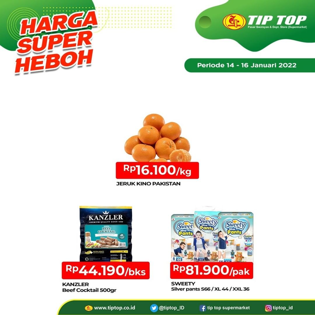 PRP Rinso Hanya 40 RIbu, Jerung Kino 16 Ribu, Kanzler Sosis 44 Ribu di Harga Heboh TIPTOP (s.d 16 Jan 2022)