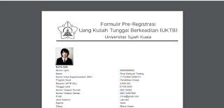 Cetak Formulir Pre-Registrasi UKTB Mahasiswa Baru Tahun 2022. CETAK