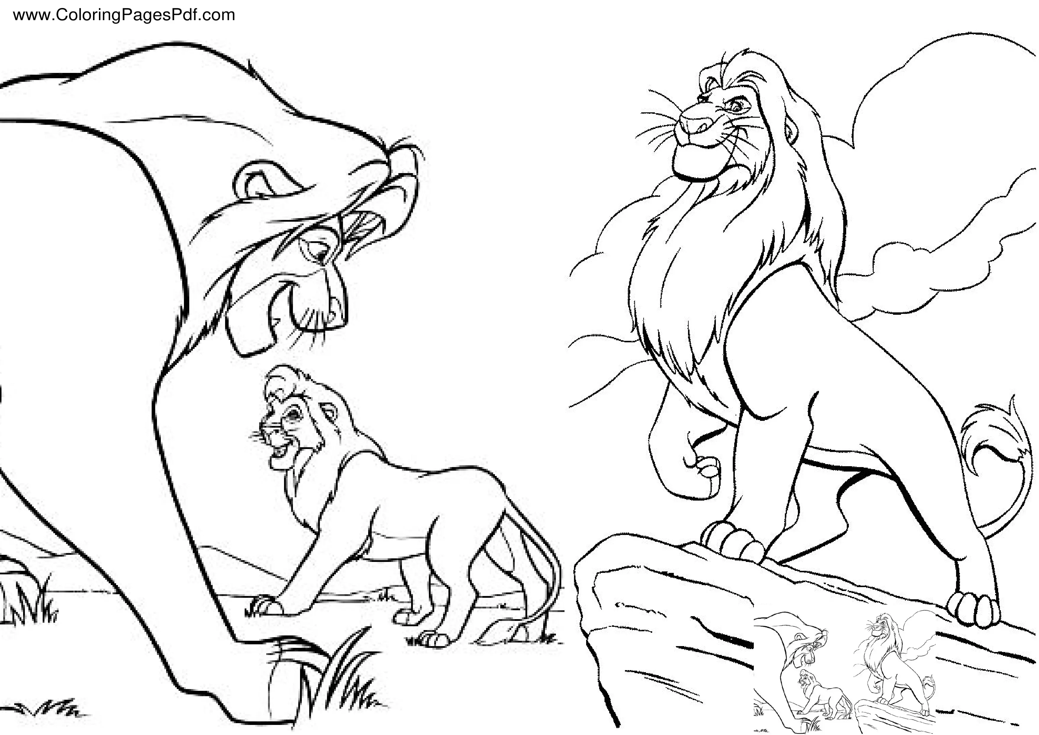 Printable Lion king coloring pages