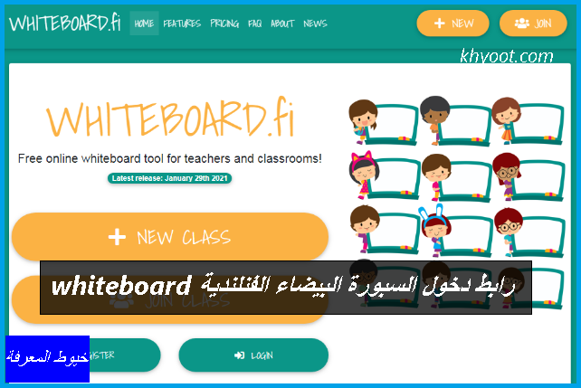 رابط دخول السبورة البيضاء الفنلندية whiteboard