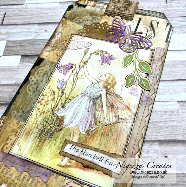 Junk Journal With Stampin' Up! Quick Easy Collaged Flower Fairy Tags