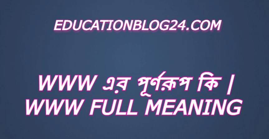 www এর পূর্ণরূপ কি,www Full Meaning,www এর সম্পূর্ণ রুপ কি,