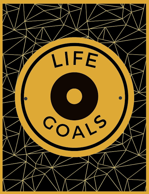 Life Goals - Printable Digital Art Decor - Black Gold Brown Beige Design - 10 Free Image Pictures