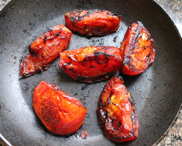 The roasted tomatoes