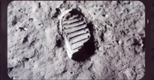 human footprint on moon