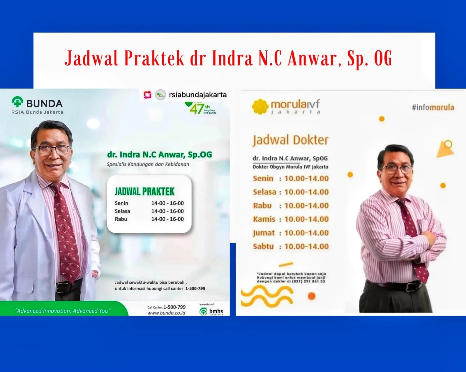 Jadwal praktek dr Indra