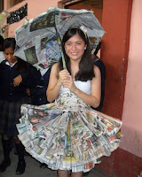 Vestidos con materiales reciclados