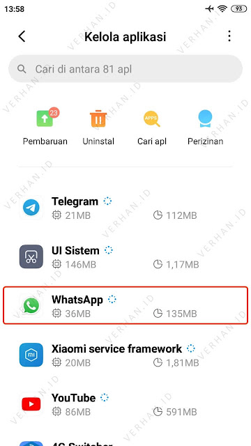 pengaturan aplikasi whatsapp