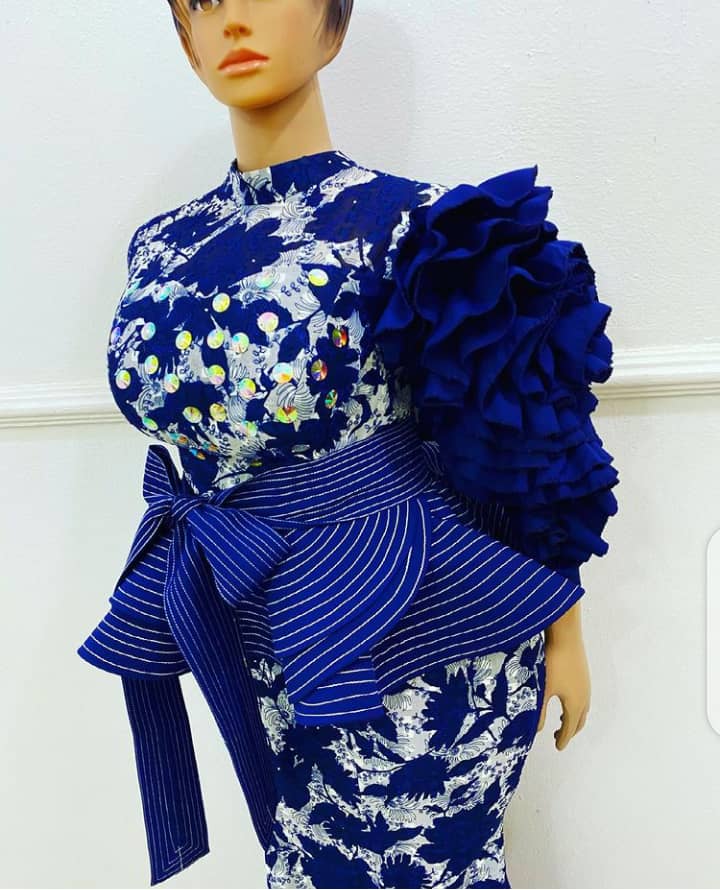 Ankara and Lace Blouse Designs For Wrappers And Skirts