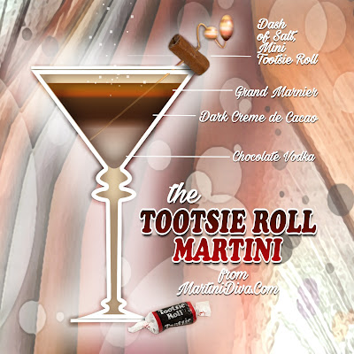 TOOTSIE ROLL MARTINI with Ingredients