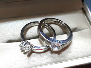 Ring Cincin Couple Titanium TTN002 Dengan Kotak Mewah