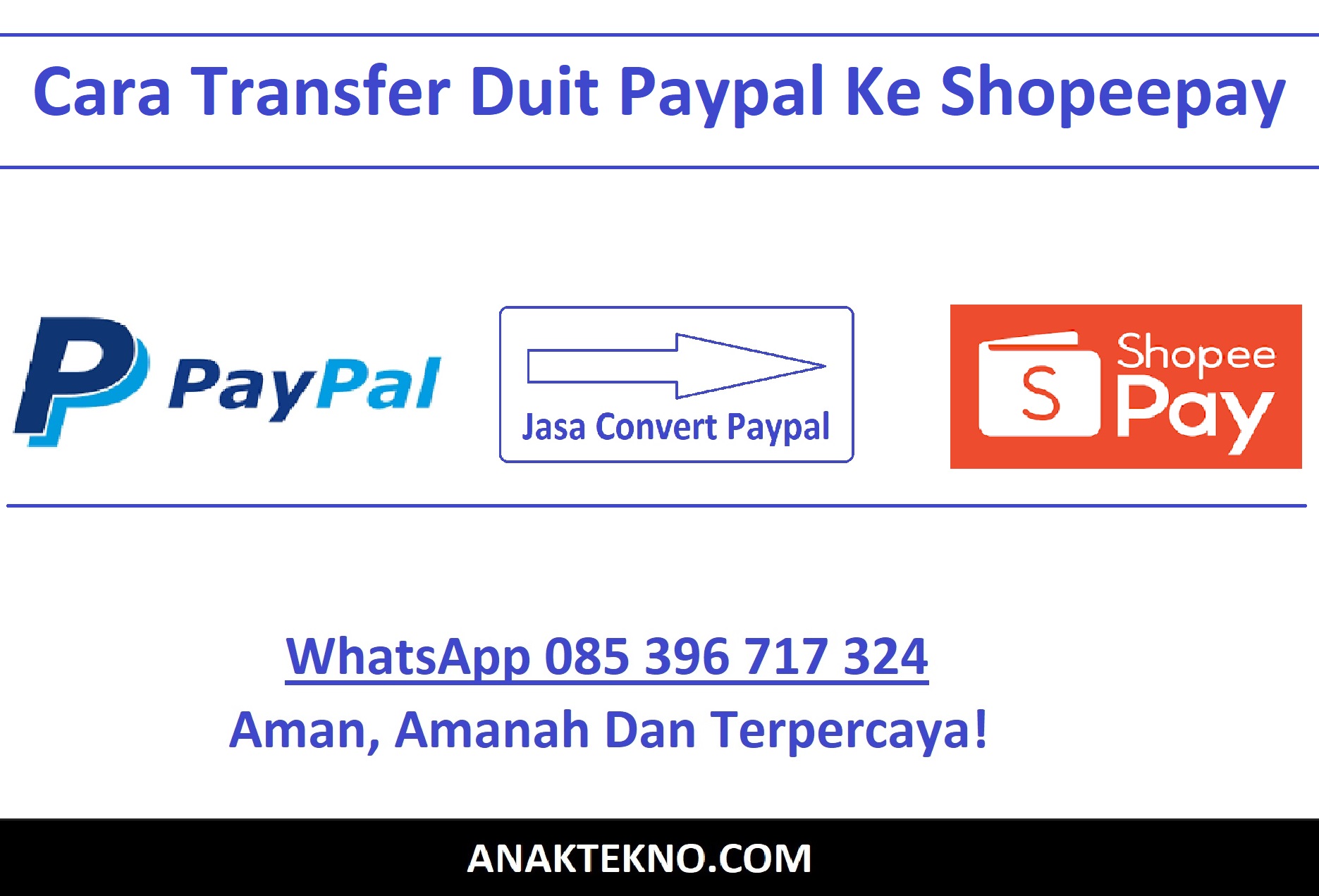 Cara Transfer Duit Paypal Ke Shopeepay