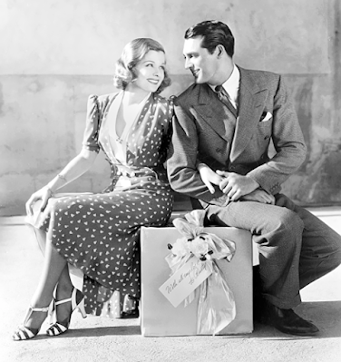 Joan Bennett and Cary Grant in a publicity photo for "Wedding Present" (1936)