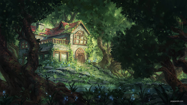 vieille maison en forêt