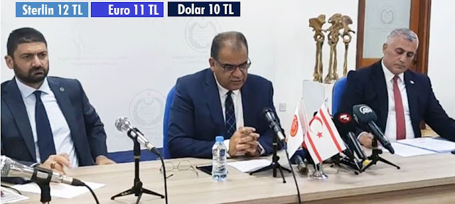 TRNC government fix exchange rates: 10TL for Dollar, 11 TL for Euro and 12 TL for Sterling