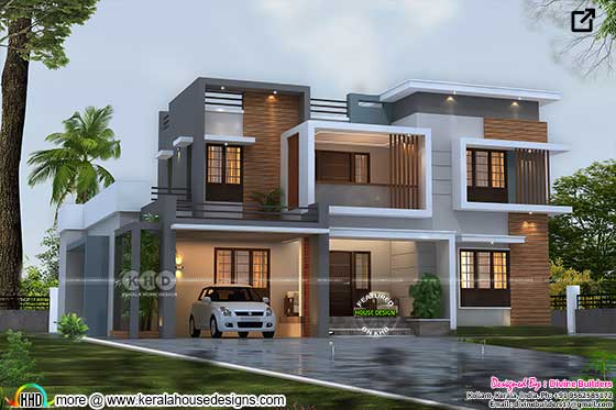 Modern house design rendering