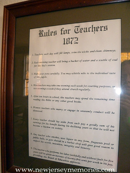 Rules for Teachers sign at The Red Mill