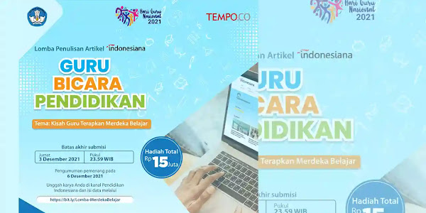 Lomba Penulisan Artikel "Kisah Guru Terapkan Merdeka Belajar"