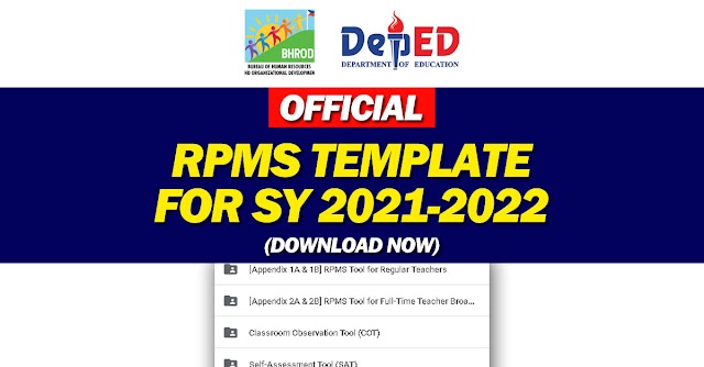 OFFICIAL RPMS TEMPLATE FOR SY 2021-2022 | DOWNLOAD