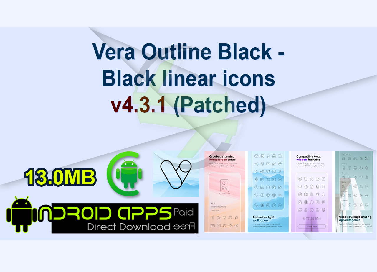 Vera Outline Black - Black linear icons v4.3.1 (Patched)