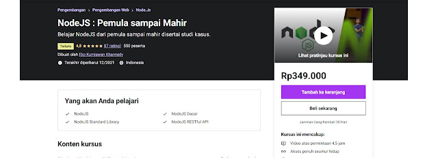 Node JS: Pemula sampai mahir