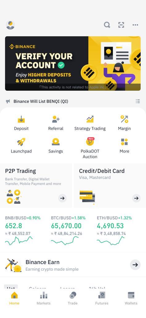 How to Add Money in Binance App Paytm, Google Pay, PhonePe 