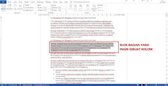 Cara Membagi Halaman di Microsoft Word Menjadi Beberapa Kolom