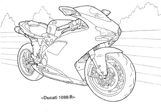 Ducati motorcycle coloring page