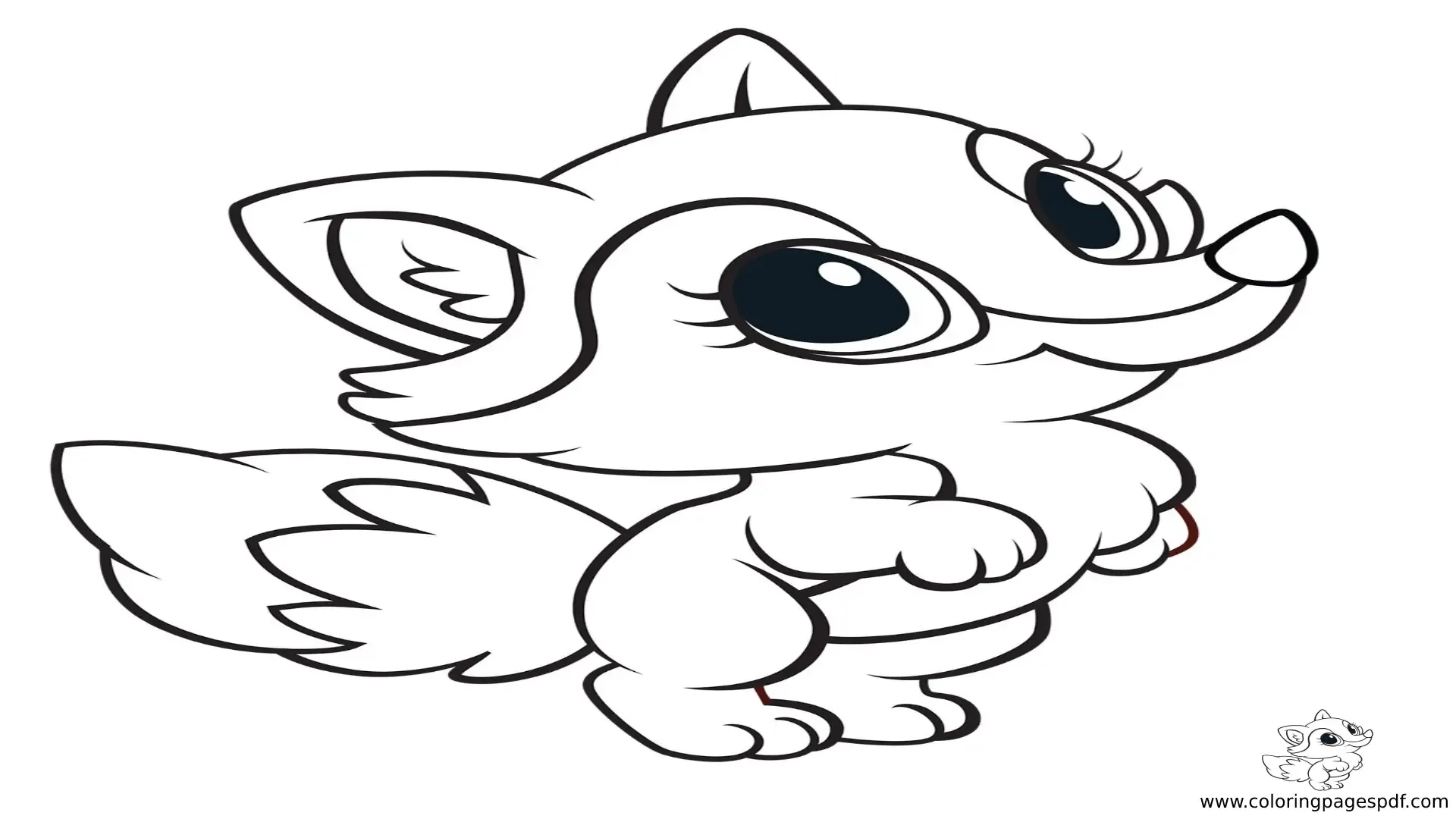 Coloring Pages Of A Baby Fox