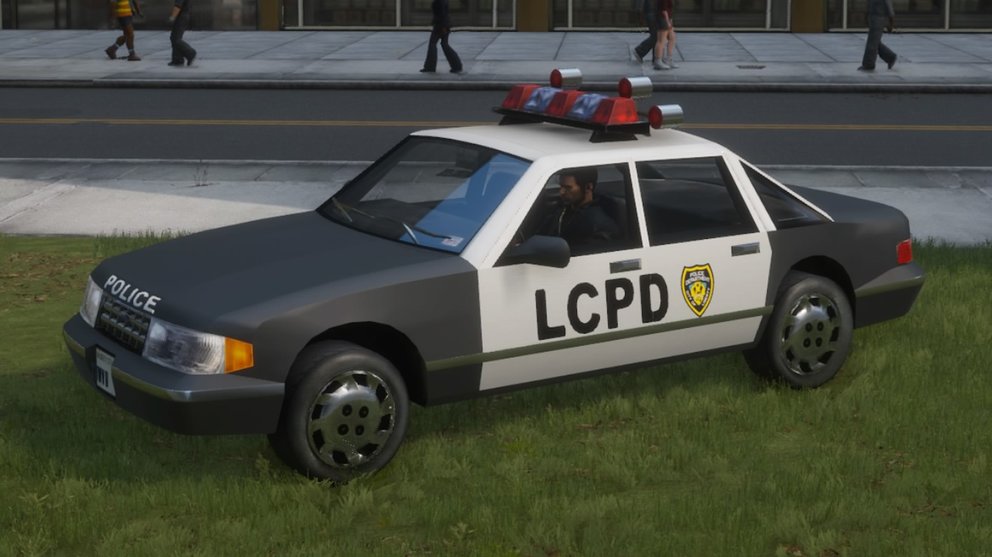 The police car in GTA 3 (Definitive Edition).