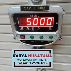 Jual Timbangan Sayaki AAE Crane Scale 5ton di Jakarta